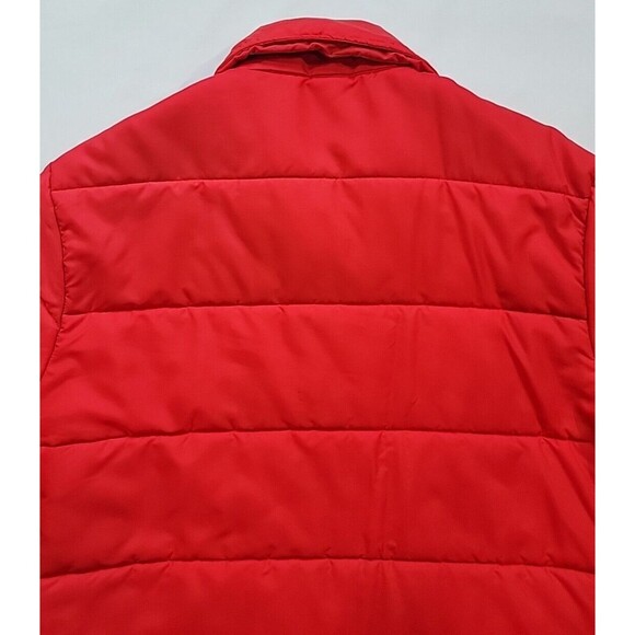 Vintage Red Puffer Jacket Detroit Diesel Allison Cap'n Jac Men's Size Large - Picture 14 of 16